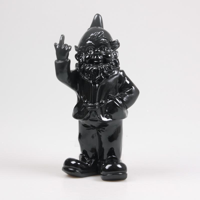 Stoobz Design Stoobz Kabouter f*ck you zwart 16x32cm